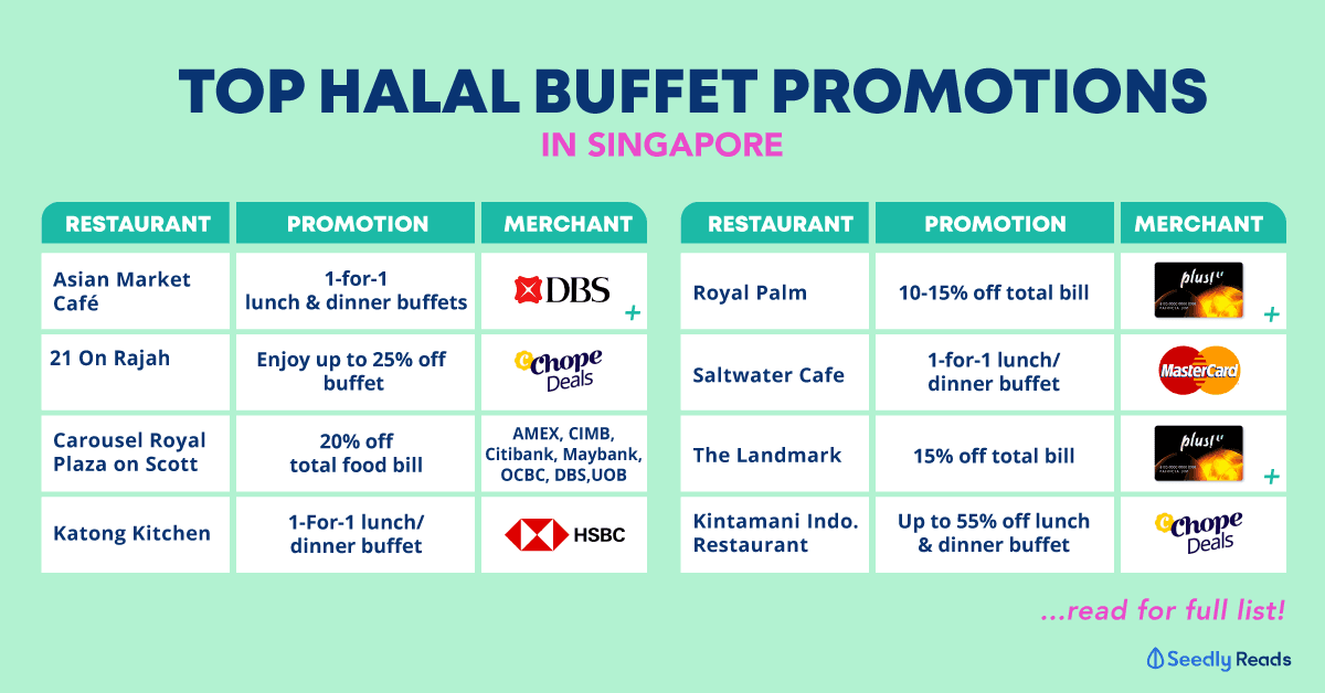 top halal buffet promos in Singapore
