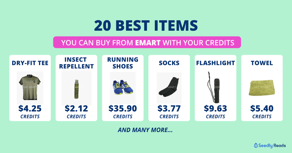 Useful things to buy from emart with credits