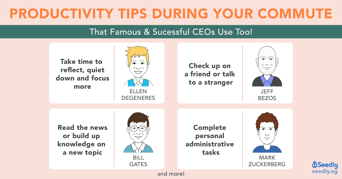 productivity tips during your daily commute that even successful and famous CEOs use too