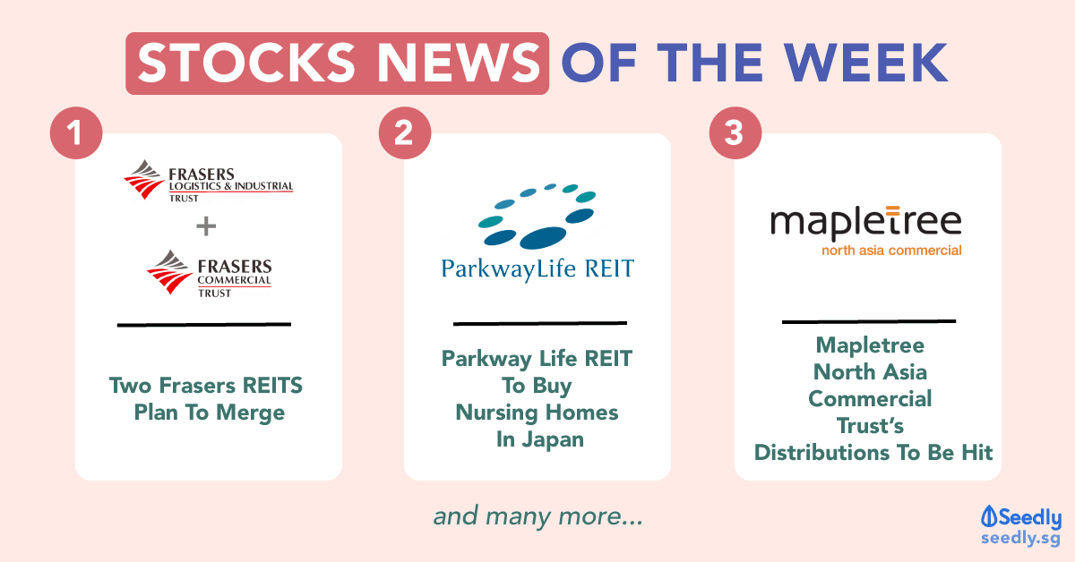 Stocks news Singapore - Frasers REITs, Parkway Life REIT, Mapletree North Asia Commercial Trust