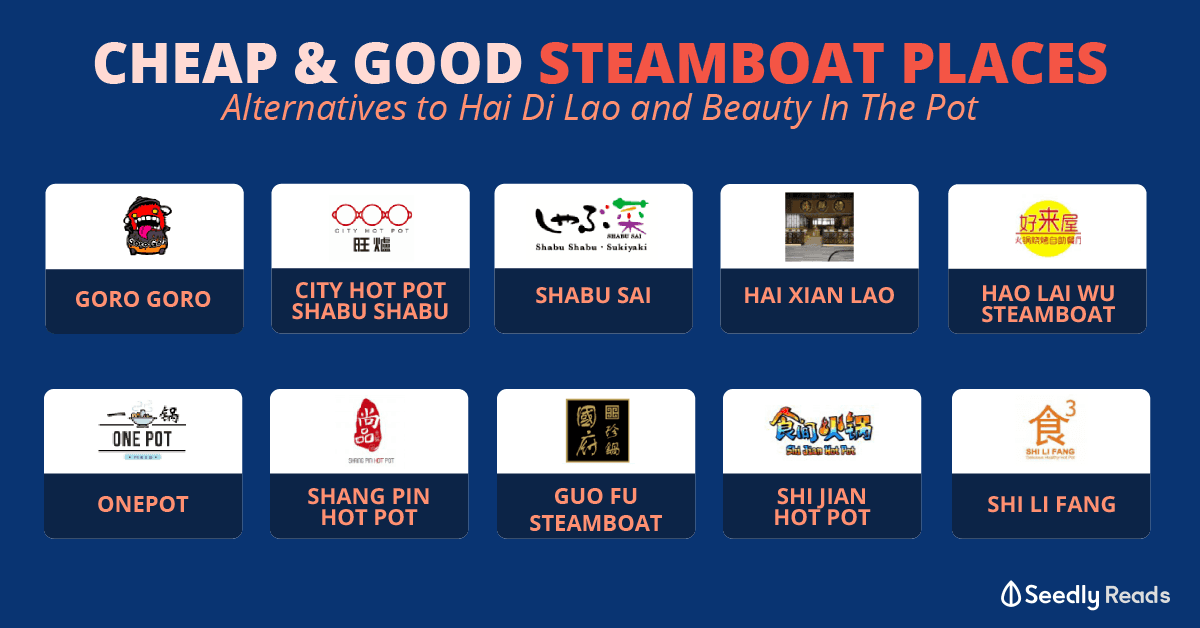 Compilation of cheap steamboar restaurants, alternatives to hai di lao