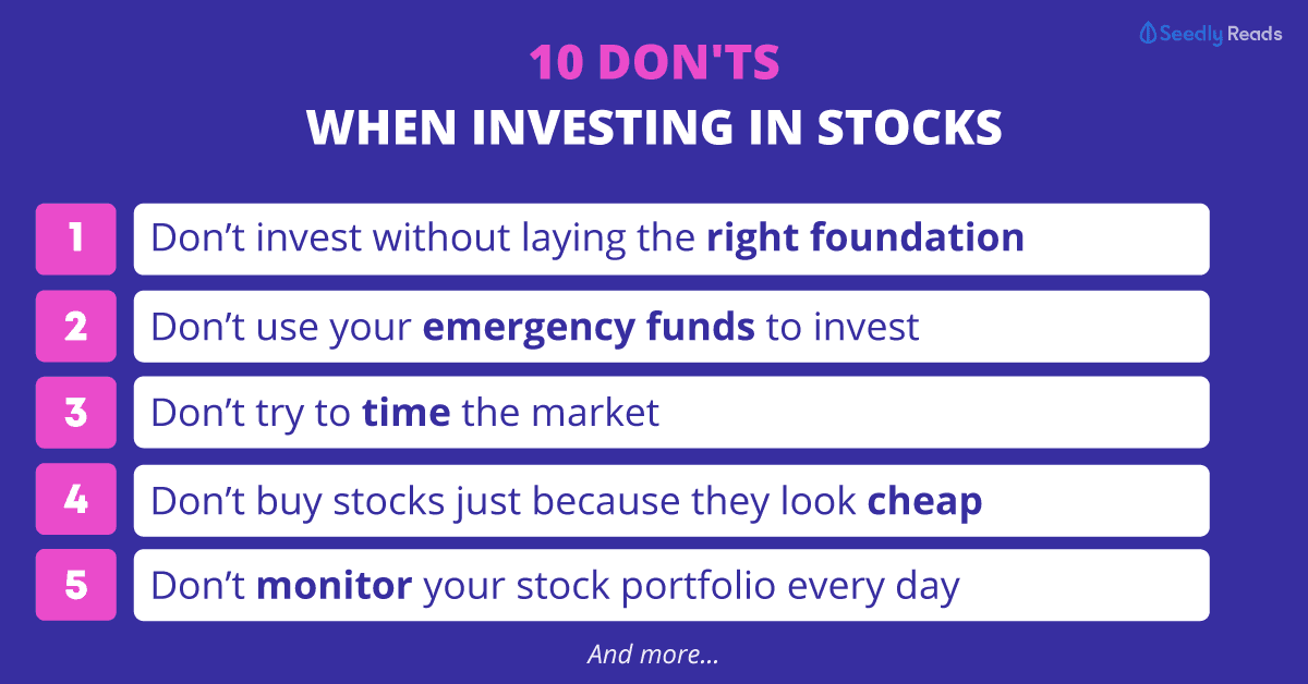 things you should not do in the stock market or 10 don'ts in the stock market