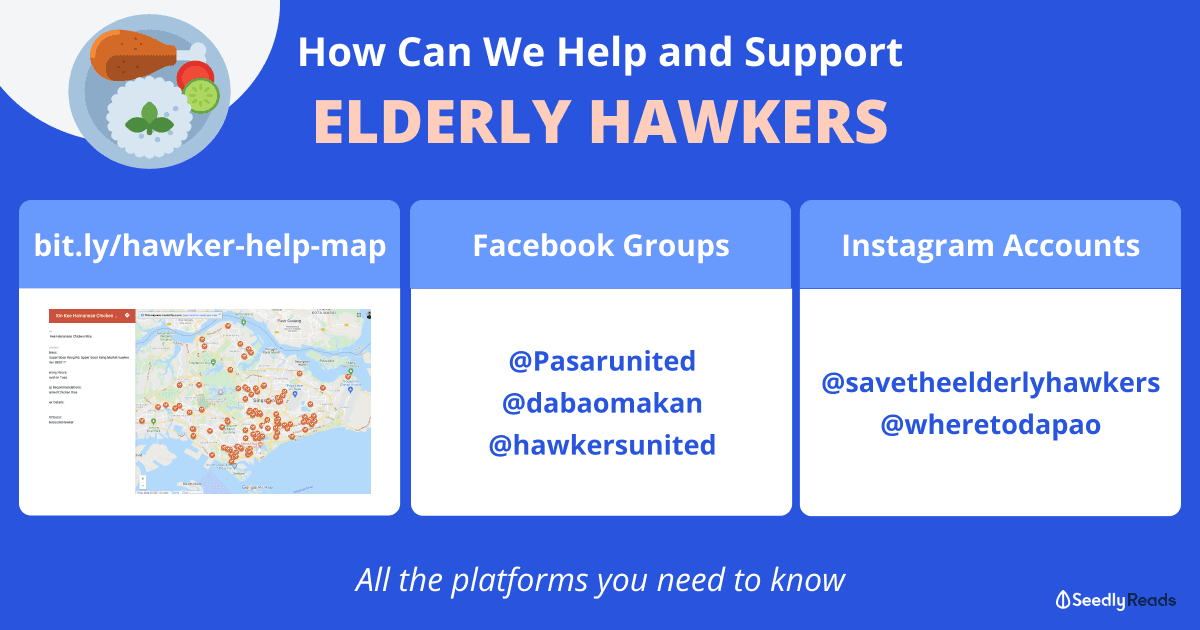 How can we help and support Singapore elderly hawkers