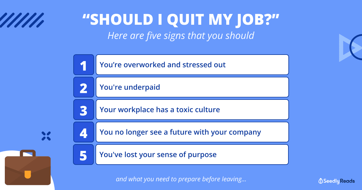 Should I Quit My Job? Here Are Five Signs That You Should.
