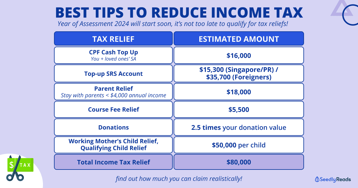 Top 6 Tips to Reduce Income Tax in Singapore (YA 2024)