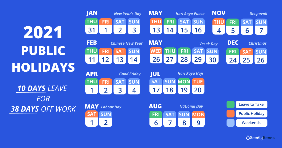 Singapore Public Holidays 2021 And Long Weekends Disappear From Work For